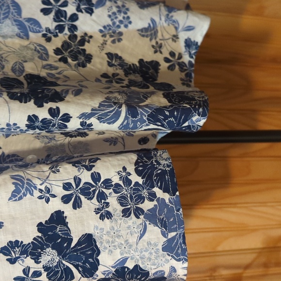 Liz Claiborne Top Blouse Floral Print Blue White Women's Plus Size 1X NEW NWT - Picture 4 of 10